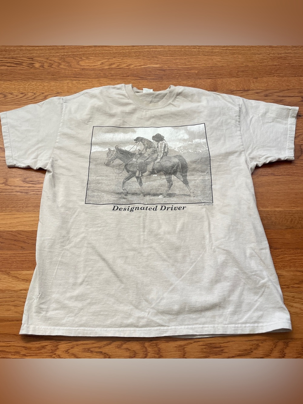 Vintage Paul Stanton Designated Driver horse T-Shirt XL